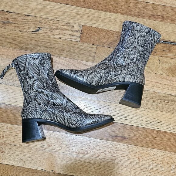 Open Edit Giah Snakeskin Boots - Picture 7 of 10